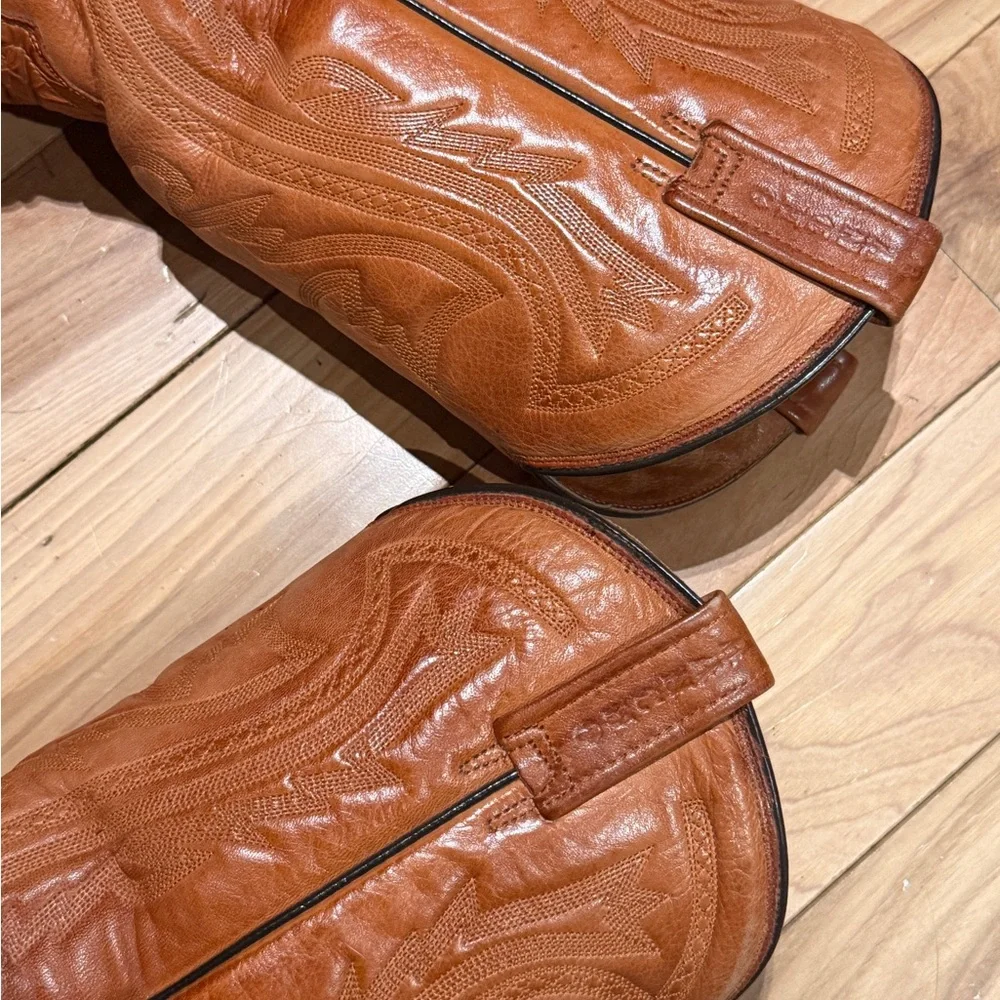 Rancho Brown Leather Cowboy Boots - Picture 3 of 5
